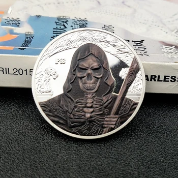Grim Reaper Galvaskausa Challenge Monētas Hallowmas Šausmu Monētu Kolekcija, Soul Reaper Piemiņas Suvenīru Monētas Kolekcionējamus Dāvanu