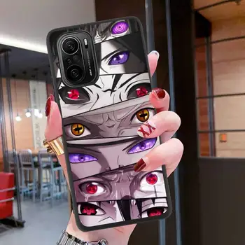 Anime Naruto acis Itachi Kakashi Phone Gadījumā Redmi 9.A K20 K30 K40, Ņemiet vērā, 11.E 11S 11 10 9 Pro Mīksta Silikona Vāciņu